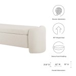 Nebula Boucle Upholstered Bench - Image 3