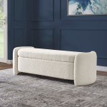 Nebula Boucle Upholstered Bench - Image 8
