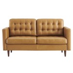 Exalt Tufted Leather Loveseat - Image 6