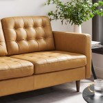 Exalt Tufted Leather Loveseat - Image 10