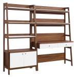 Bixby 2-Piece Wood Office Desk and Bookshelf - Image 12