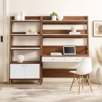 Bixby 2-Piece Wood Office Desk and Bookshelf - Image 15