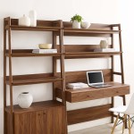 Bixby 2-Piece Wood Office Desk and Bookshelf - Image 9
