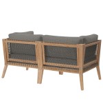 Clearwater Outdoor Patio Teak Wood Loveseat - Image 7