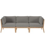 Clearwater Outdoor Patio Teak Wood Sofa - Image 11