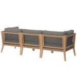 Clearwater Outdoor Patio Teak Wood Sofa - Image 10
