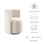 Della Boucle Fabric Swivel Chair - Image 4