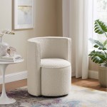 Della Boucle Fabric Swivel Chair - Image 9
