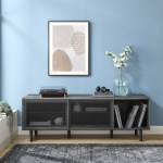 Kurtis 67" TV and Vinyl Record Stand - Image 10