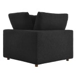 Commix Down Filled Overstuffed Boucle Fabric Corner Chair - Image 6