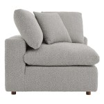 Commix Down Filled Overstuffed Boucle Fabric Corner Chair - Image 21