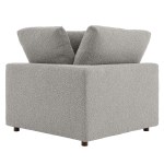 Commix Down Filled Overstuffed Boucle Fabric Corner Chair - Image 22