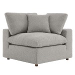 Commix Down Filled Overstuffed Boucle Fabric Corner Chair - Image 18