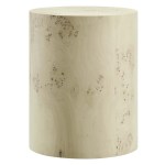 Cosmos 16" Round Burl Wood Side Table - Image 2
