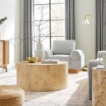 Cosmos 35" Round Burl Wood Coffee Table - Image 18