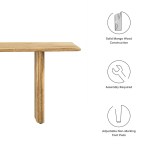 Amistad 58" Wood Bench - Image 3