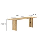 Amistad 58" Wood Bench - Image 4