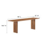 Amistad 58" Wood Bench - Image 14