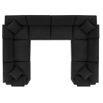 Commix 8-Piece Down Filled Overstuffed Boucle Fabric Sectional Sofa - Image 4