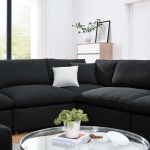Commix 8-Piece Down Filled Overstuffed Boucle Fabric Sectional Sofa - Image 6