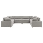 Commix 8-Piece Down Filled Overstuffed Boucle Fabric Sectional Sofa - Image 12