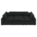 Commix 6-Piece Down Filled Overstuffed Boucle Fabric Sectional Sofa - Image 2