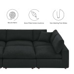 Commix 6-Piece Down Filled Overstuffed Boucle Fabric Sectional Sofa - Image 3
