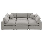 Commix 6-Piece Down Filled Overstuffed Boucle Fabric Sectional Sofa - Image 12