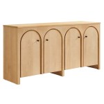 Appia Wood Grain 4-Door Sideboard Storage Cabinet - Image 2
