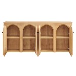 Appia Wood Grain 4-Door Sideboard Storage Cabinet - Image 7