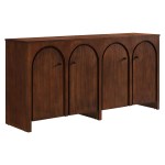 Appia Wood Grain 4-Door Sideboard Storage Cabinet - Image 11