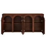 Appia Wood Grain 4-Door Sideboard Storage Cabinet - Image 16