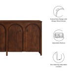 Appia Wood Grain 4-Door Sideboard Storage Cabinet - Image 12