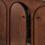 Appia Wood Grain 4-Door Sideboard Storage Cabinet - Image 19