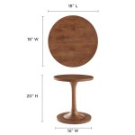 Lina Round Wood Side Table - Image 5