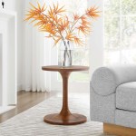 Lina Round Wood Side Table - Image 9