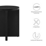 Silas Round Wood Side Table - Image 3