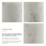 Aliza Round White Marble Side Table - Image 5