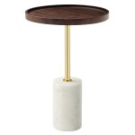 Amina Round Acacia Wood Side Table - Image 12