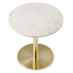 Viva Round White Marble Side Table - Image 6