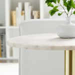 Viva Round White Marble Side Table - Image 11