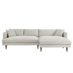 Zoya Right-Facing Down Filled Overstuffed Sectional Sofa - Image 5