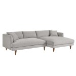 Zoya Right-Facing Down Filled Overstuffed Sectional Sofa - Image 8