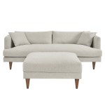 Zoya Down Filled Overstuffed Sofa and Ottoman Set - Image 6