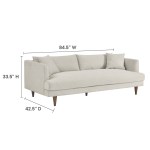 Zoya Down Filled Overstuffed Sofa and Ottoman Set - Image 4