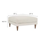 Zoya Down Filled Overstuffed Sofa and Ottoman Set - Image 5