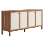 Capri 65" Wood Grain Sideboard Storage Cabinet