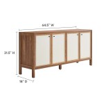 Capri 65" Wood Grain Sideboard Storage Cabinet - Image 4
