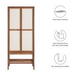 Capri Tall Wood Grain Standing Storage Cabinet - Image 4