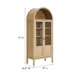 Tessa Tall Arched Storage Display Cabinet - Image 13